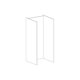 [MSCL-1500X600A] SIDES SET FOR SEMICOLUMN CABINET 1500X600 ALUMINIUM