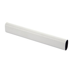 [OVAL2 BL] TUBO OVALADO 30X15 BLANCO MATE, 2 METROS