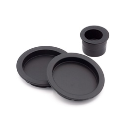 [P4120S NE] KIT PTA CORREDERA REDONDO D56, UÑERO, NEGRO