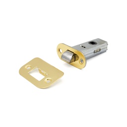 [P45TU PVD] PICAPORTE TUBULAR ENTRADA 45mm C/REDONDO, DORADO
