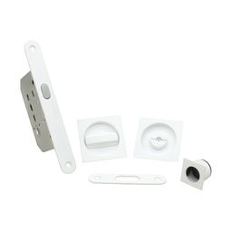 [P5050 BL] KIT PTA CORREDERA CUADRADO 50X50 C/CONDENA, BLANCO