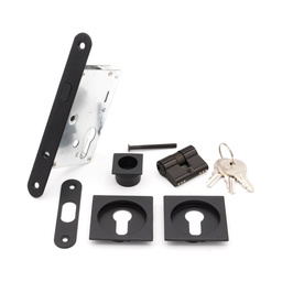 [P5050B NE] KIT PTA CORREDERA CUADRADO 50X50, C/BOMBILLO, NEGR