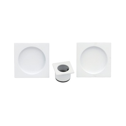 [P5050S BL] KIT PTA CORREDERA CUADRADO 50X50, UÑERO, BLANCO
