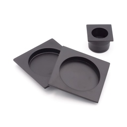 [P5050S NE] KIT PTA CORREDERA CUADRADO 50X50, UÑERO, NEGRO