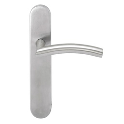 [PLCQDT-08 SS] JGO MANIVELA QDT08 C/PLACA LARGA T/OCULT INOX SS, TORNILLO OCULTO