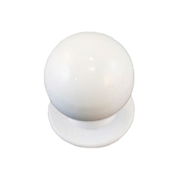 [PO25 BL] POMO BOLA ARMARIO NIQUEL BLANCO
