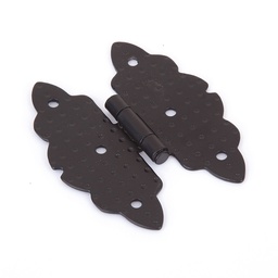 [R321N] BISAGRA RÚSTICA TIPO MARIPOSA 80X50 NEGRO