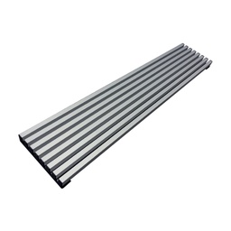 [S8-600] OVEN VENTILATION GRIDS 8 SLATS MATT SILVER 25X124X600