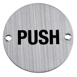 [SP0014] SIGN WC ROUND, PUSH