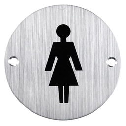 [SP008] SIGN WC ROUND, WOMAN