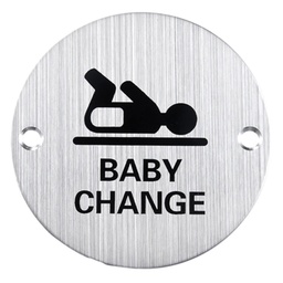 [SP009] SIGN WC ROUND, BABY CHANGING