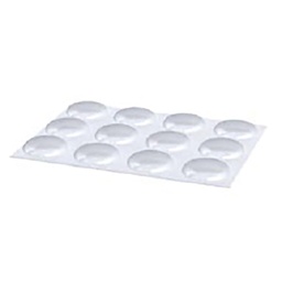 [TA3] TRANSPARENT RUBBER ADHESIVE COVER 10X3MM, 100 UNITS, SHEET OF 100 PCS