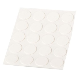 [TAPA1BL] SELF-ADHESIVE SCREW HOLE STICKERS 13MM WHITE, 20 PCS/SHEET