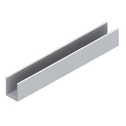 [Y10-10X16P] PERFIL REMATE PRU10 U HORIZONTAL 4M PLATA MATE