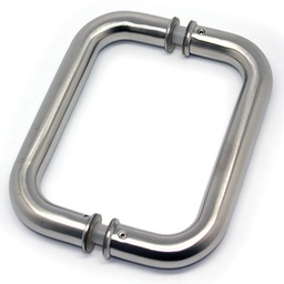 [TC001SS-400] JUEGO MANILLON TUBULAR 25MM CRISTAL CC400 INOX SATINADO